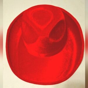 ``RH25901. Red Suede Bolero Hat